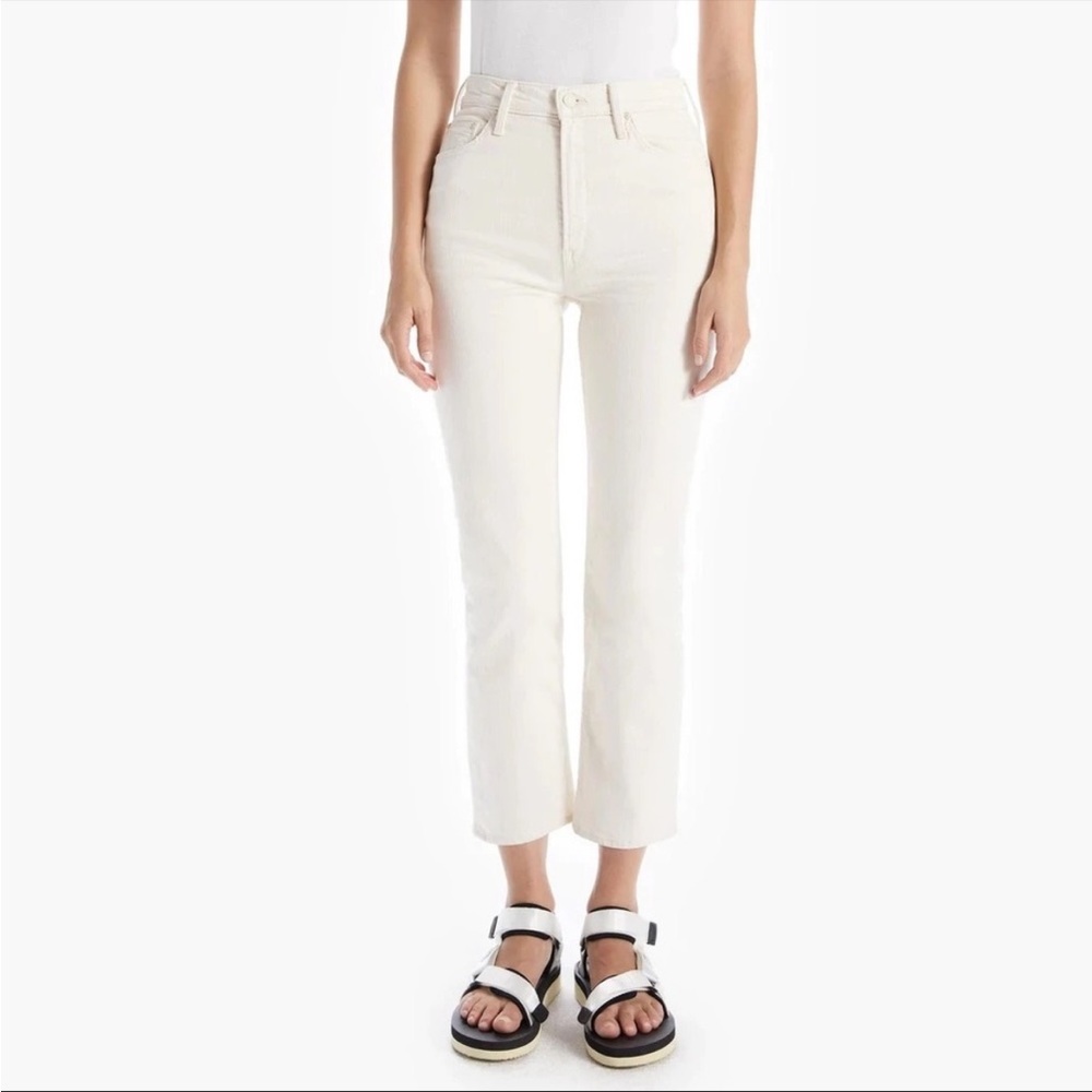 Mother High Waisted Rider Ankle Jeans Act Natural Wash White Size 25